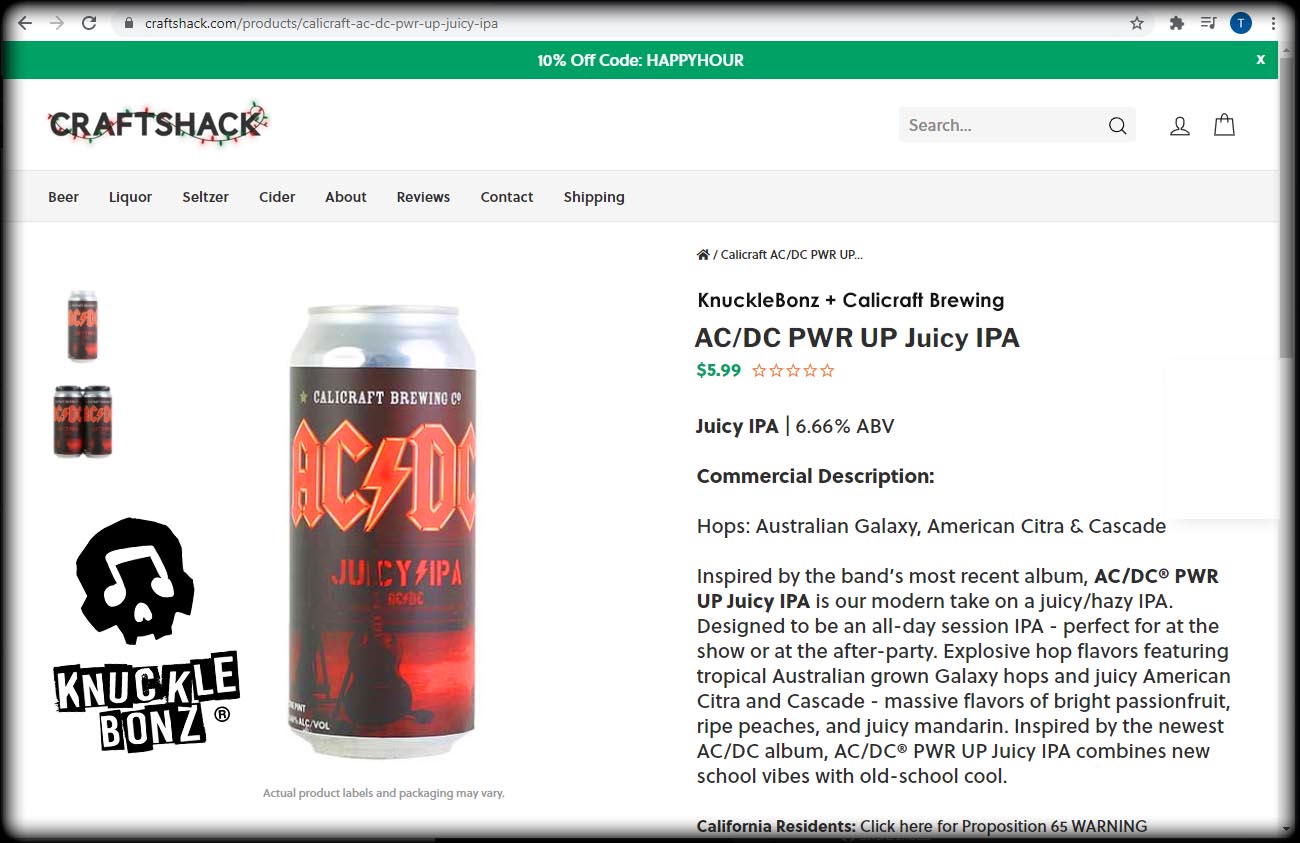 AC/DC PwrUp Beer Now Available Across the USA !!!!